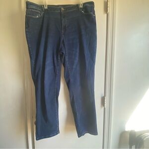 J. Jill Denim 20R Dark Blue Denim Jeans‎ Boyfriend Ankle straight leg